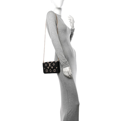 Louis Vuitton Empreinte Monogram Giant Felicie Pochette Black Beige 2 of 11
