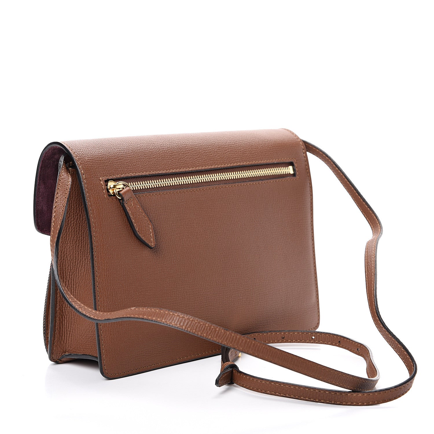Burberry Derby Calfskin House Check Small Macken Crossbody Bag Tan 2 of 11