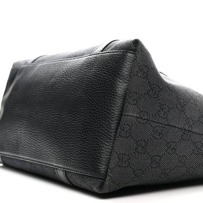 Gucci Nylon Monogram Medium GG Charm Dome Satchel Black 9 of 14