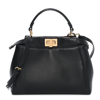 Fendi Nappa Mini Peekaboo Iconic Satchel Black 1 of 9