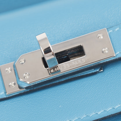 Hermes Swift Kelly Pochette Clutch Turquoise 6 of 9