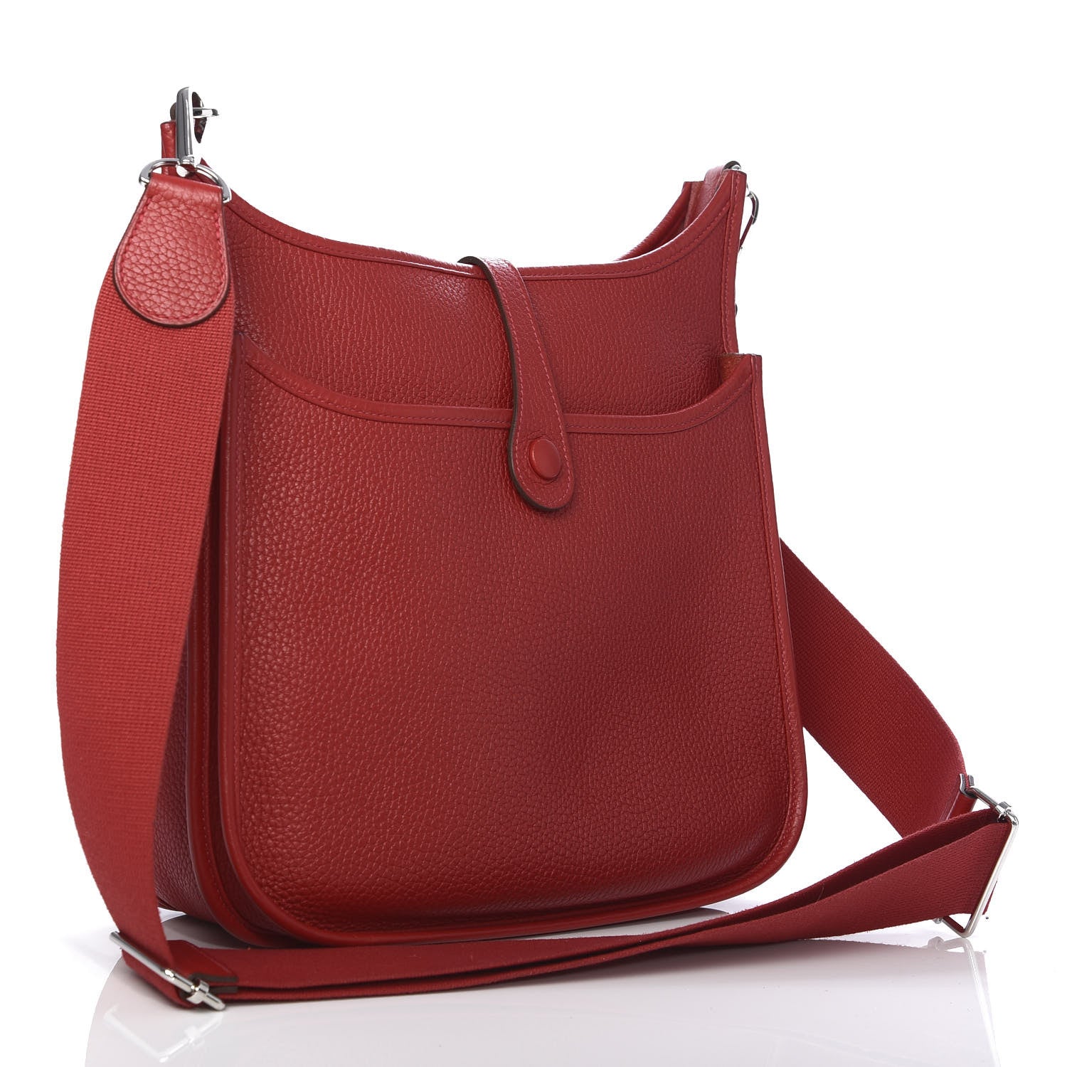 Hermes Taurillon Clemence Evelyne III PM Rouge Casaque 3 of 11