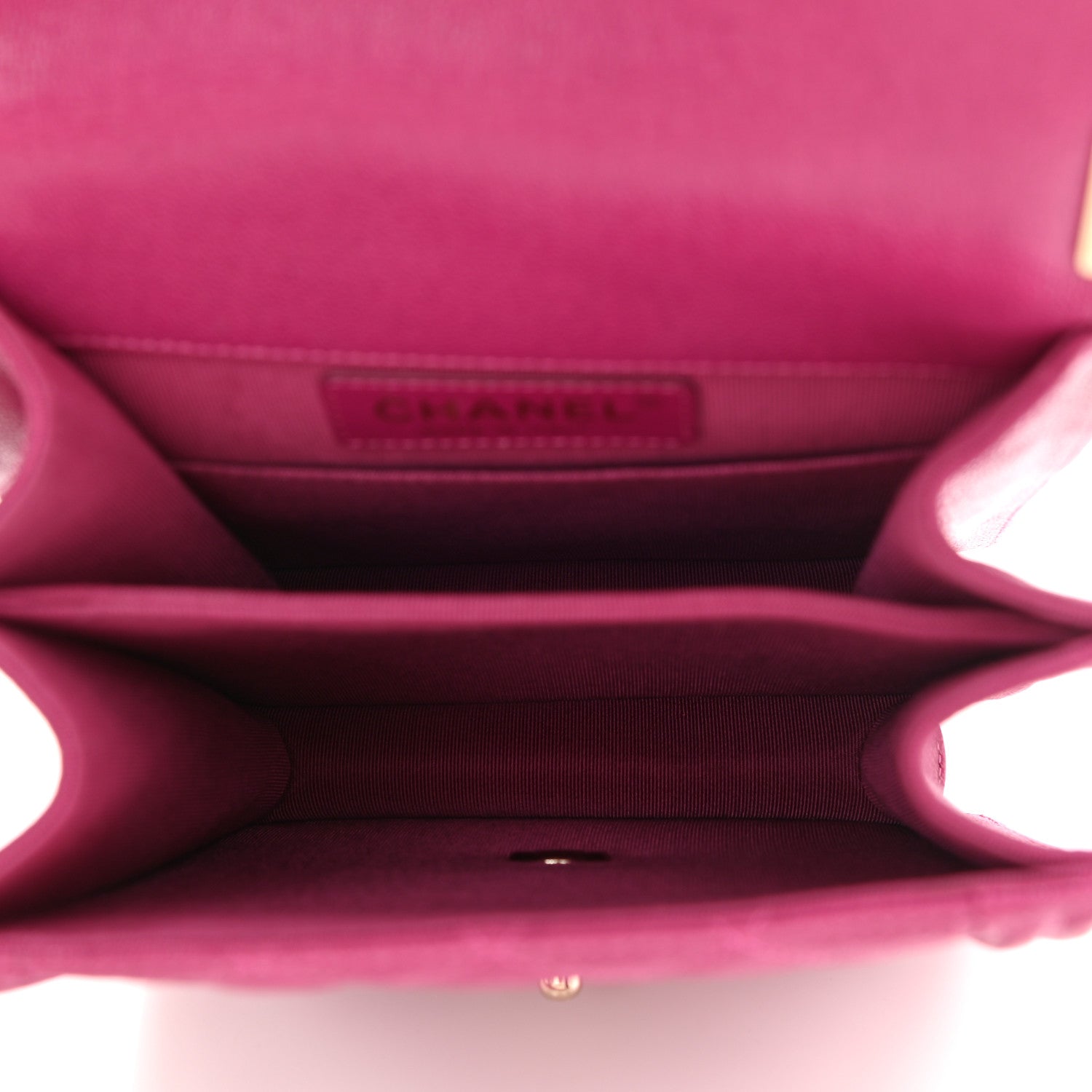 Chanel Caviar Quilted North South Boy Flap Fuchsia 5 of 8