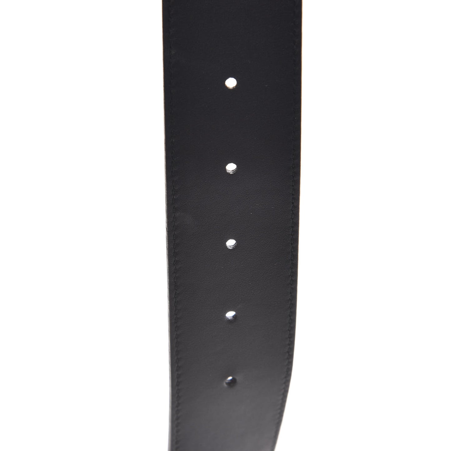 Textured Dollar Calfskin Nickel Double G 40mm Belt 90 36 Black