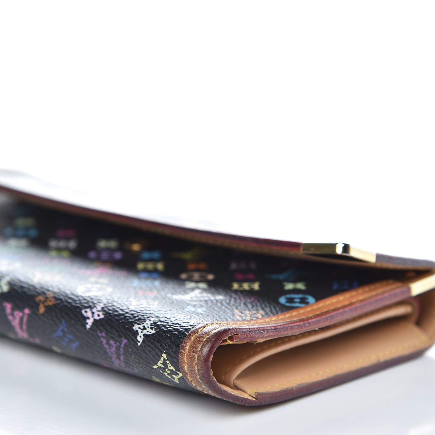 Louis Vuitton Monogram Multicolor Porte Tresor International Wallet Black 14 of 16