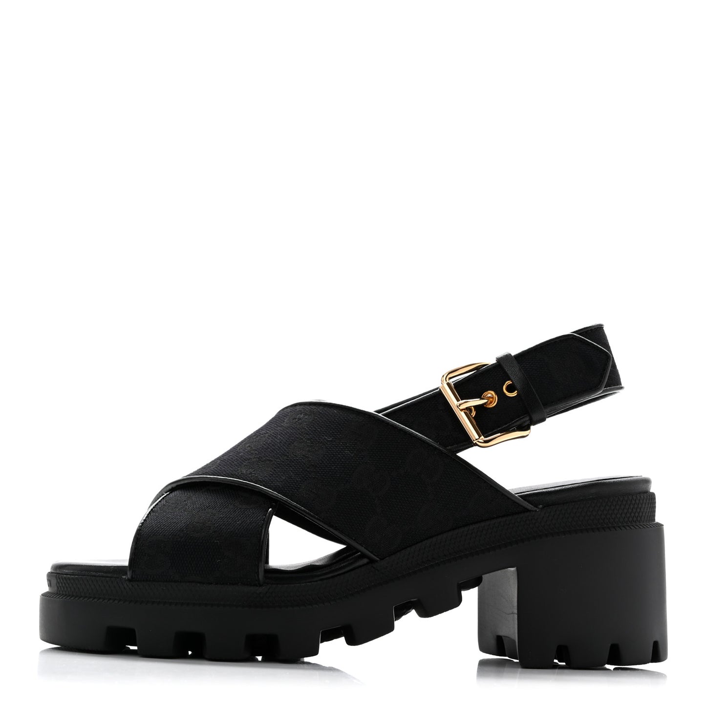 Monogram Granada Kid Trip 40/72mm Lug Sole Sandals 38 Black