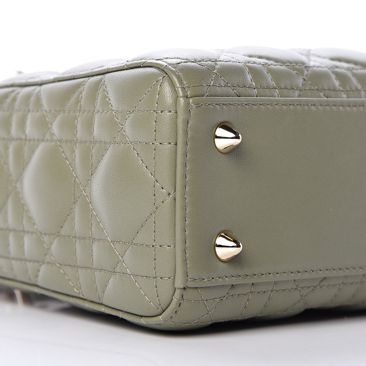 Lambskin Cannage Small My ABCDior Lady Dior Army Green
