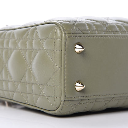 Christian Dior Lambskin Cannage Small My ABCDior Lady Dior Army Green 9 of 10