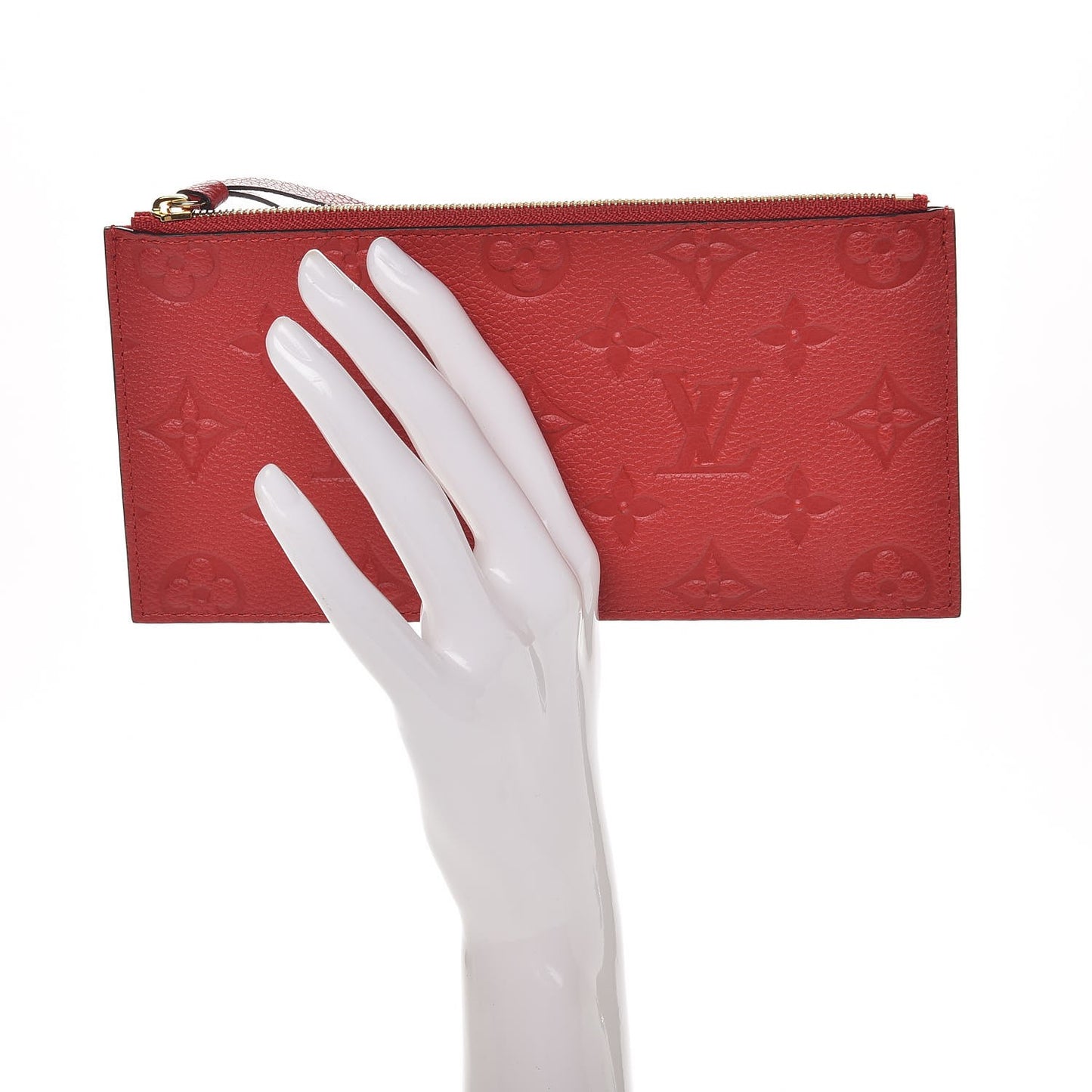 Empreinte Felicie Chain Wallet Zippered Insert Cherry