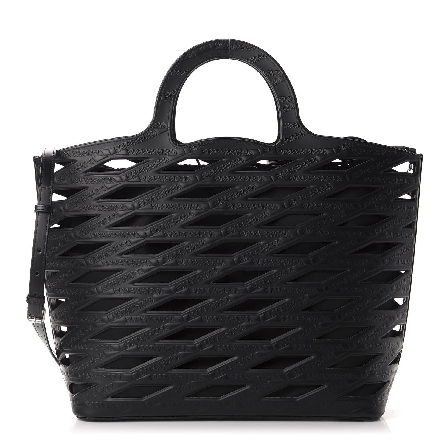 Balenciaga Faux Calfskin Neo Basket Tote Black 1 of 13