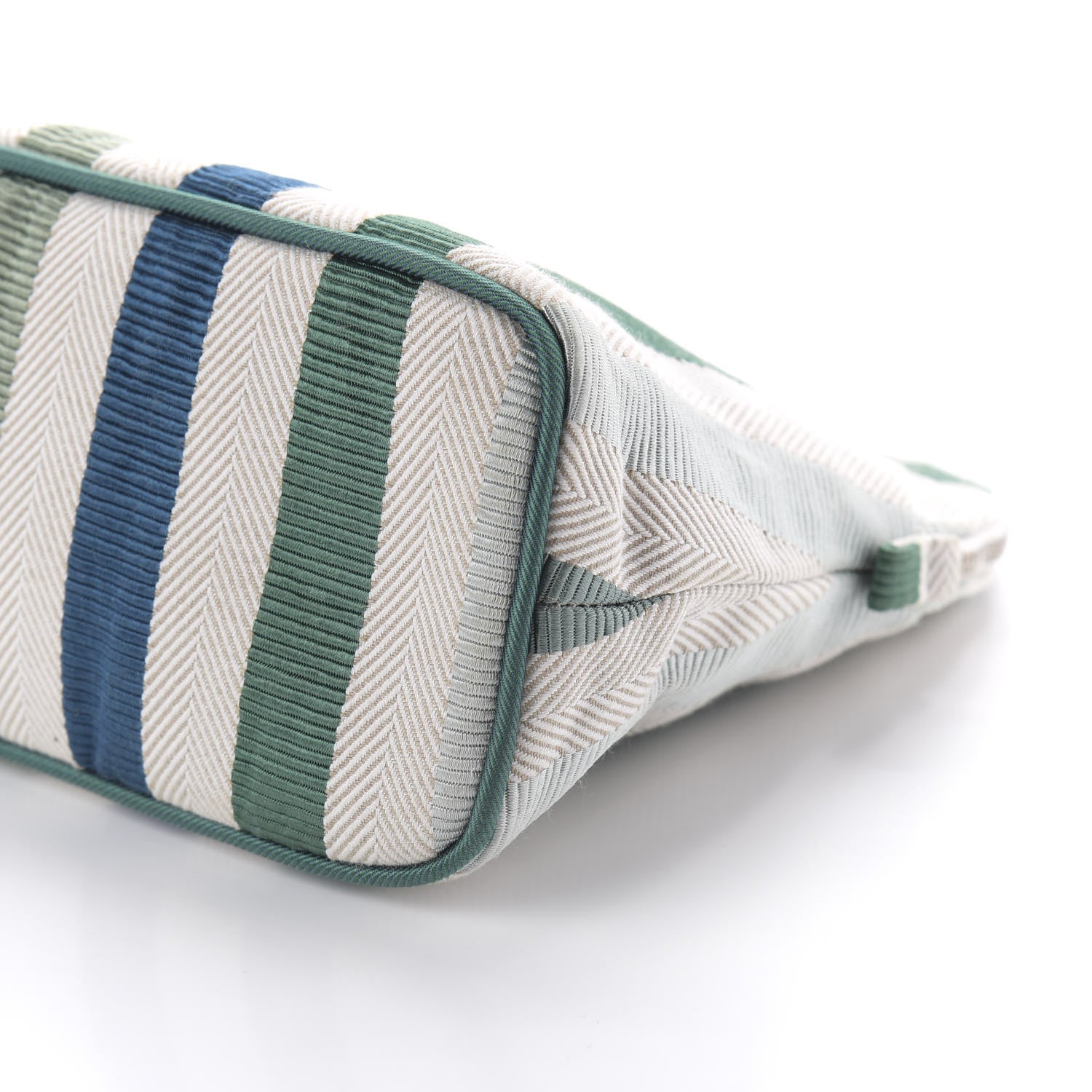 Hermes Cotton Stripe Bolide Travel Cosmetic Pouch MM 7 of 10