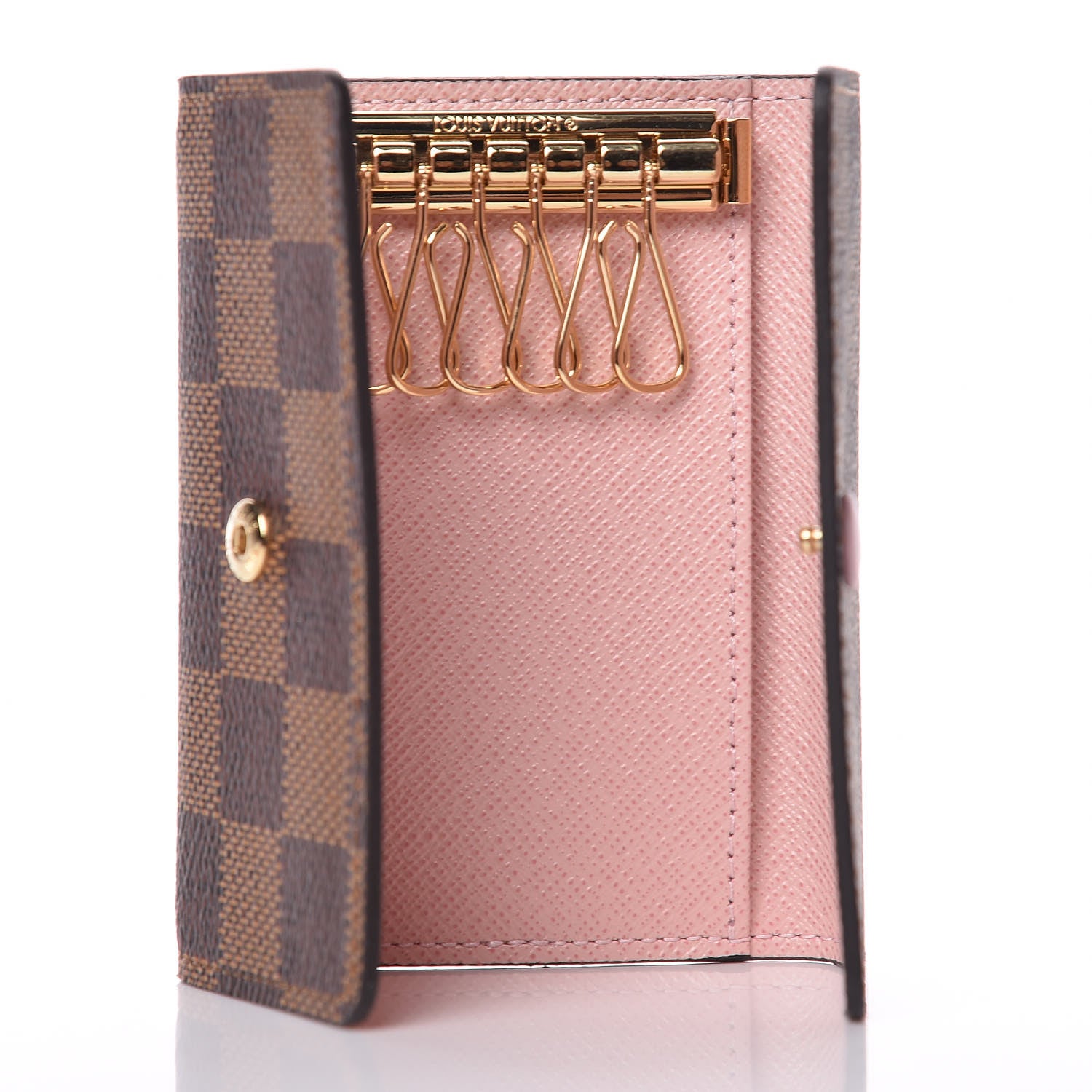 Louis Vuitton Damier Ebene Multicles 6 Key Holder Rose Ballerine 5 of 6