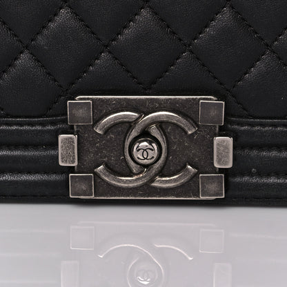 Chanel Lambskin Quilted Medium Boy Flap Black 10 of 15