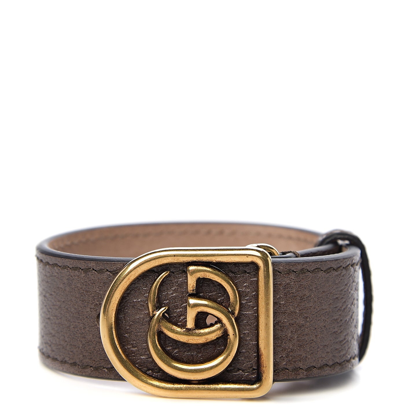 Calfskin Marmont Double G Bracelet Brown