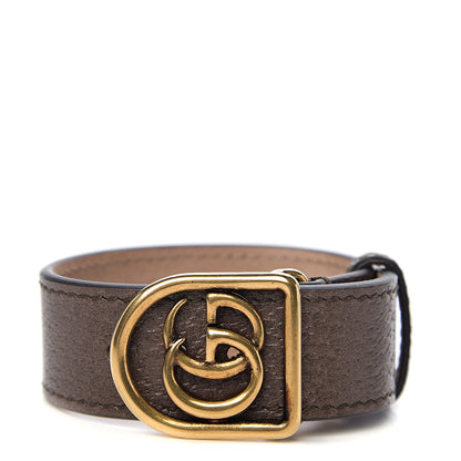 Gucci Calfskin Marmont Double G Bracelet Brown 1 of 3