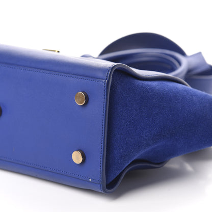 Saint Laurent Calfskin Suede Baby Monogram Downtown Cabas Ultramarine 7 of 12