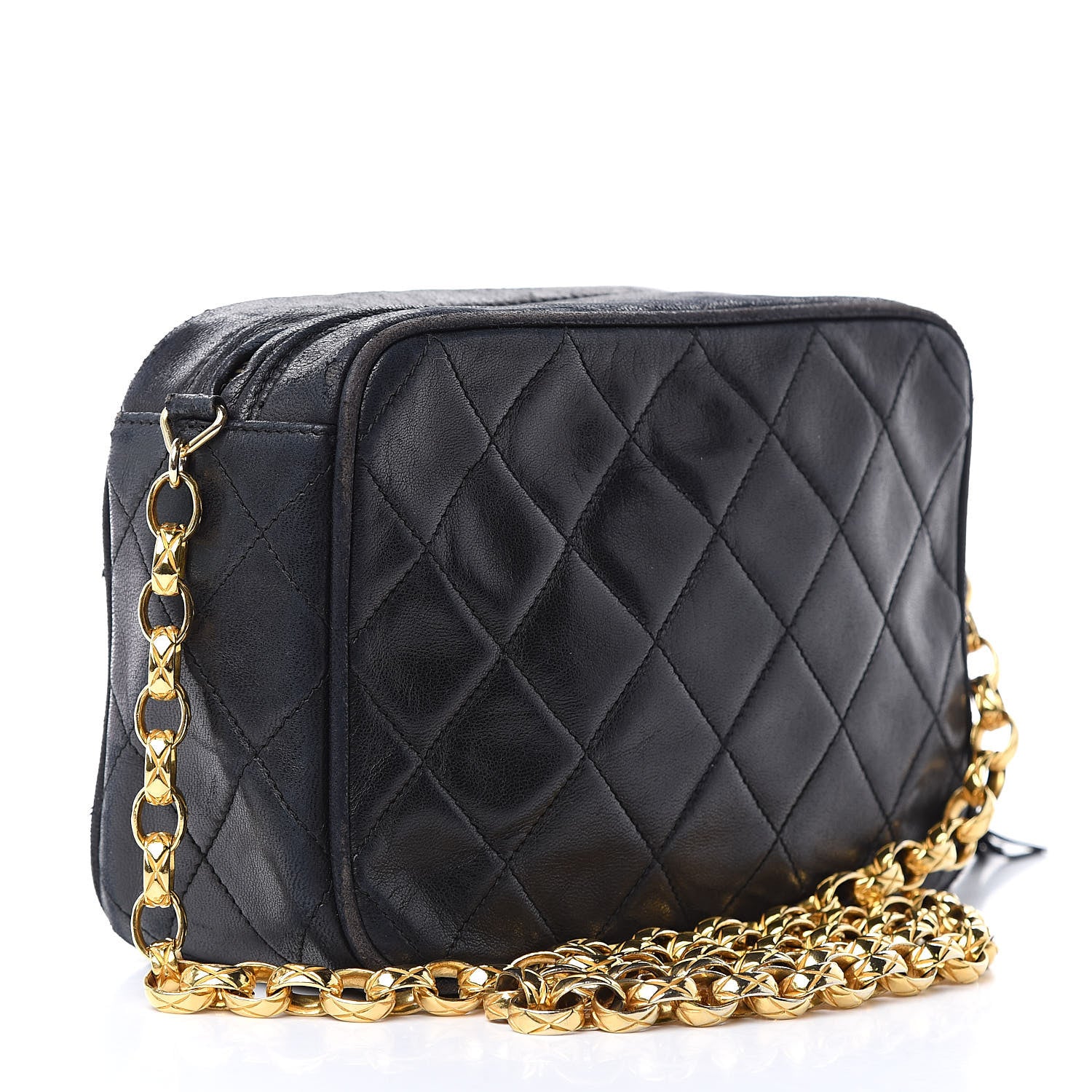Chanel Lambskin Quilted Tassel Camera Case Black 3 of 17