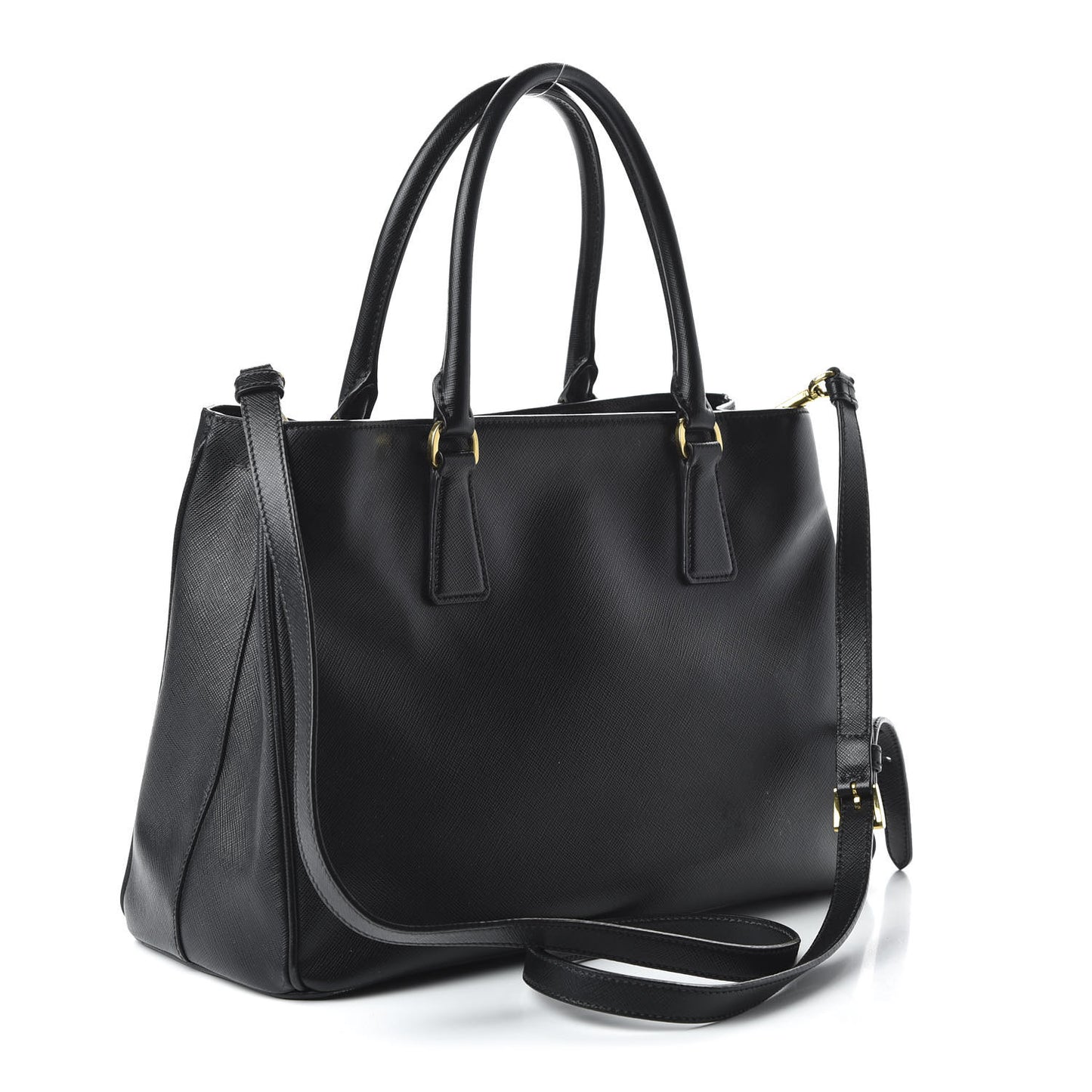 Saffiano Lux Medium Tote Black