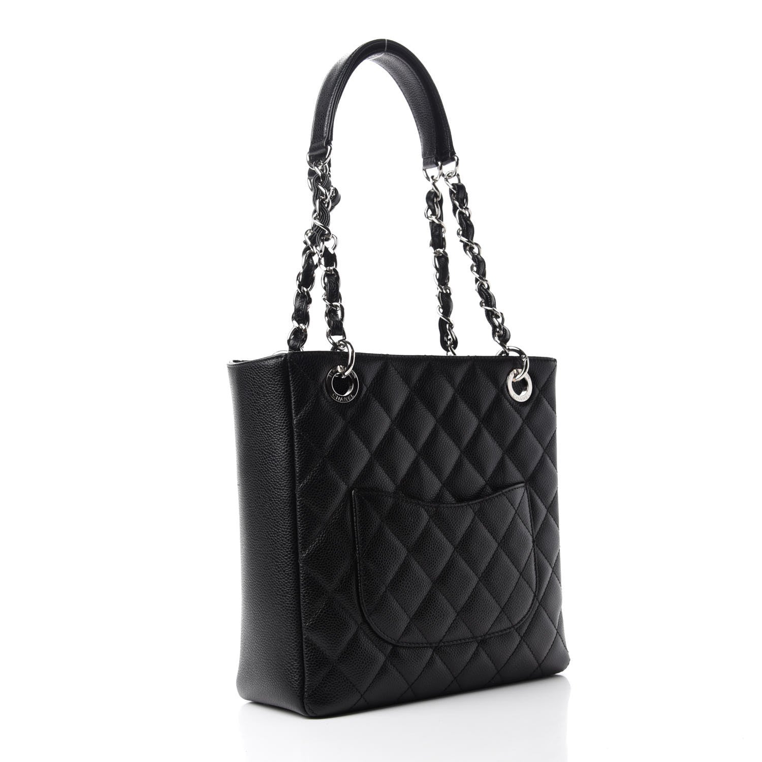 Chanel Caviar Quilted Petit Shopping Tote PST Black 3 of 11