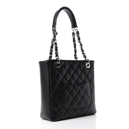 Chanel Caviar Quilted Petit Shopping Tote PST Black 3 of 11