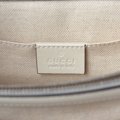 Gucci Calfskin Bamboo Web Medium Dionysus Top Handle Bag White Blue Hibiscus Red 6 of 12