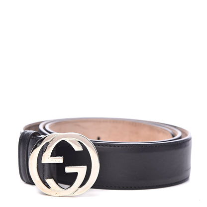 Gucci Calfskin Interlocking G 37mm Belt 95 38 Black 1 of 14