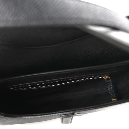 Christian Dior Grained Calfskin Saddle Bag Black 5 of 11