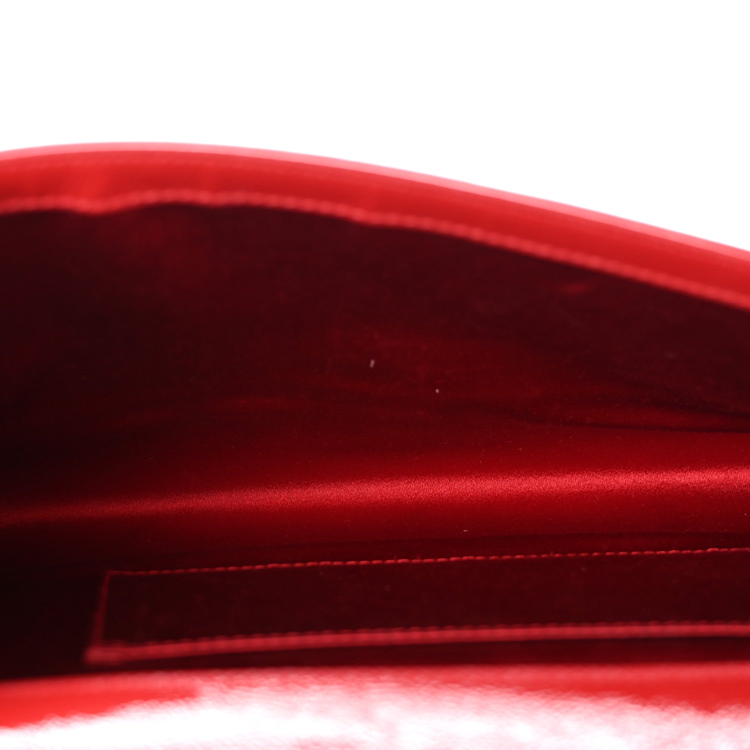 Saint Laurent Textured Patent Monogram Large Belle De Jour Clutch Red 5 of 13