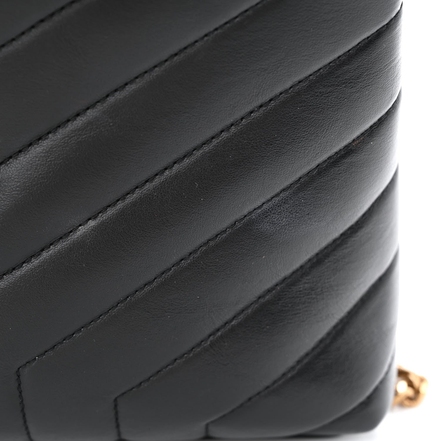 Saint Laurent Calfskin Y Quilted Monogram Small Loulou Chain Satchel Black 11 of 13