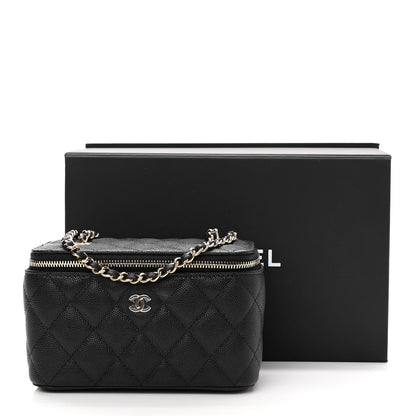 Chanel Caviar Quilted Small Vanity Case With Chain Black 11 of 11