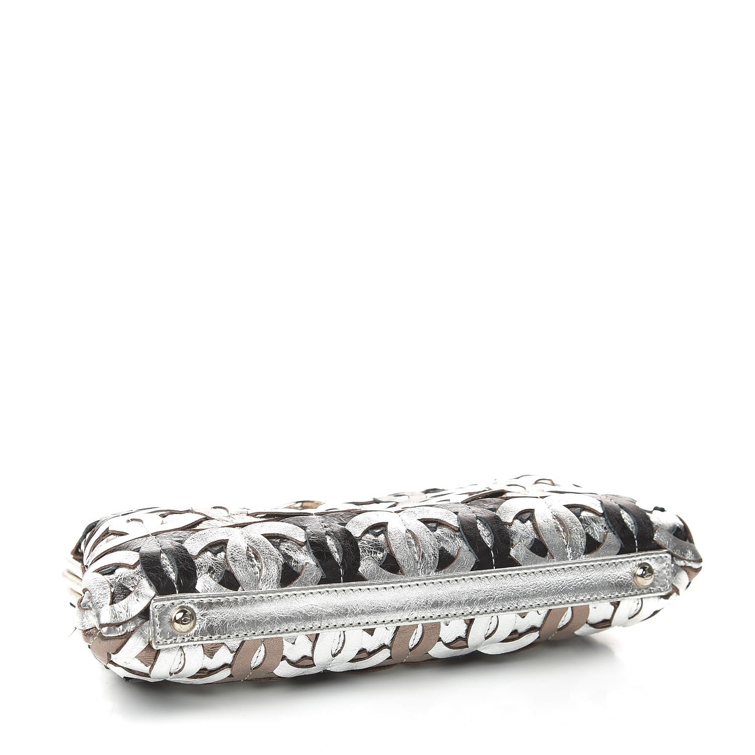 Chanel Crackled Calfskin CC Mix Frame Clutch Bronze 4 of 9