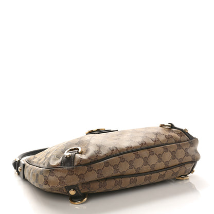 Gucci Crystal Monogram Medium Abbey D Ring Hobo Brown 4 of 11