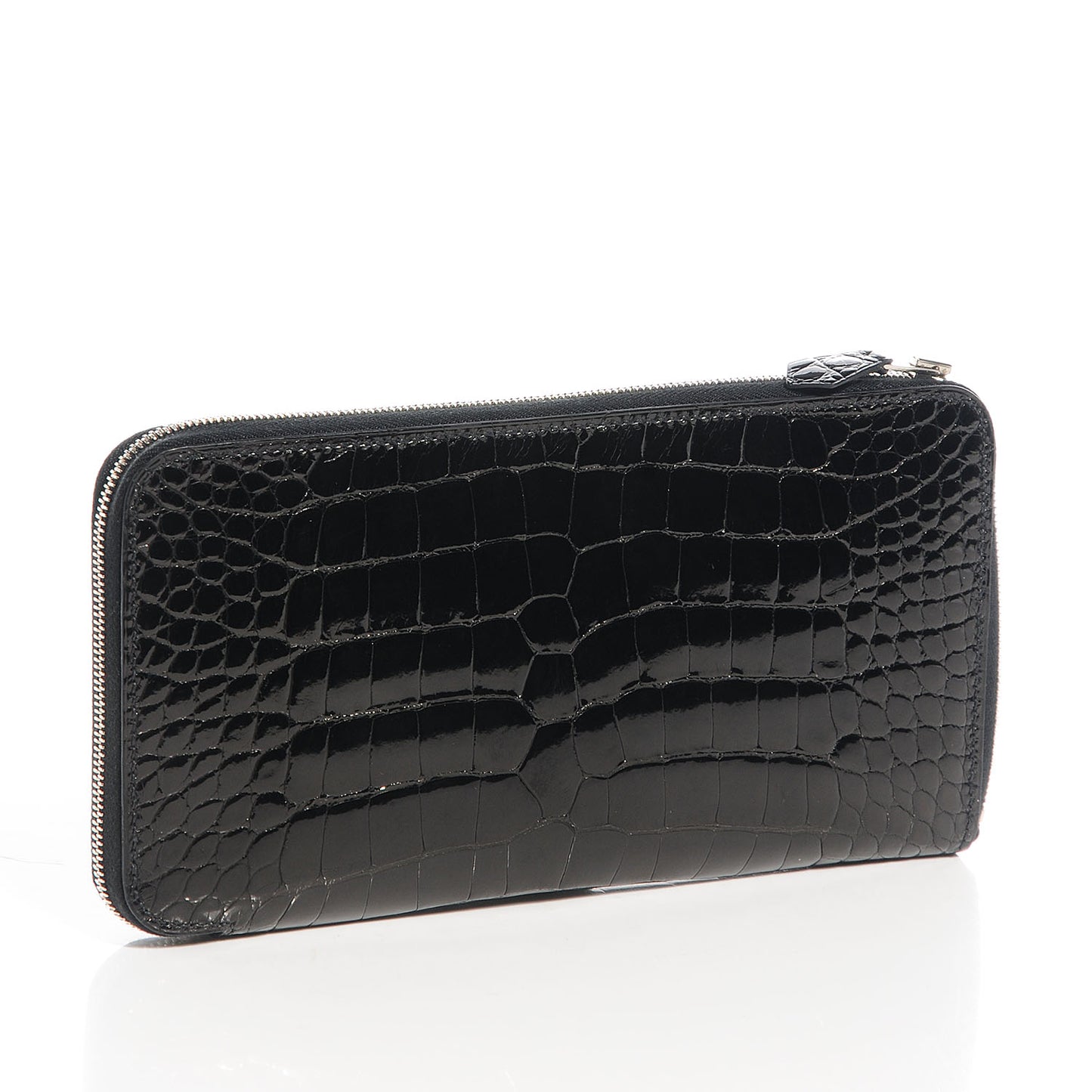 Shiny Alligator Azap Wallet Black