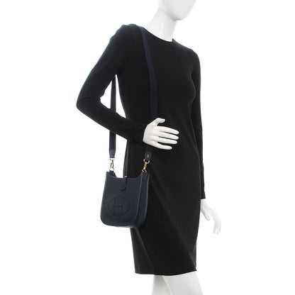 Hermes Taurillon Clemence Amazone Evelyne TPM Bleu Nuit 2 of 7