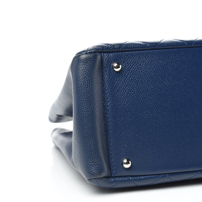 Chanel Caviar Quilted XL Grand Shopping Tote GST Navy Blue 5 of 10