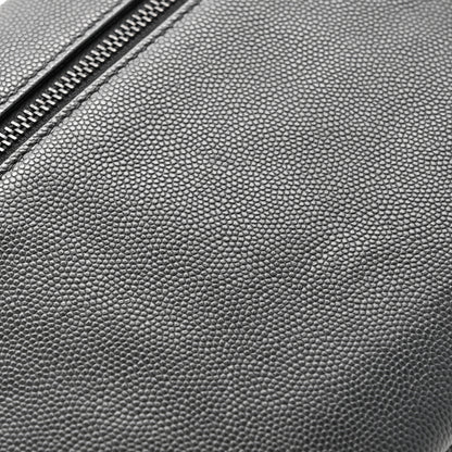Saint Laurent Grain De Poudre West Hollywood Monogram Fold Over Clutch Black 9 of 9