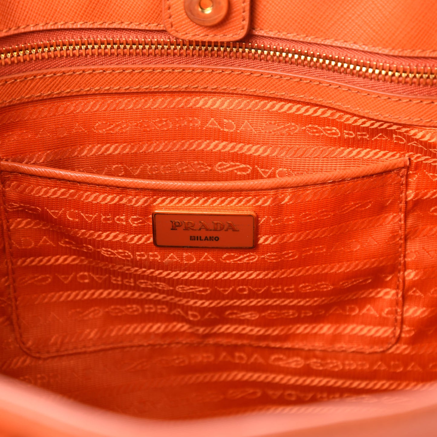 Saffiano Lux Large Tote Papaya