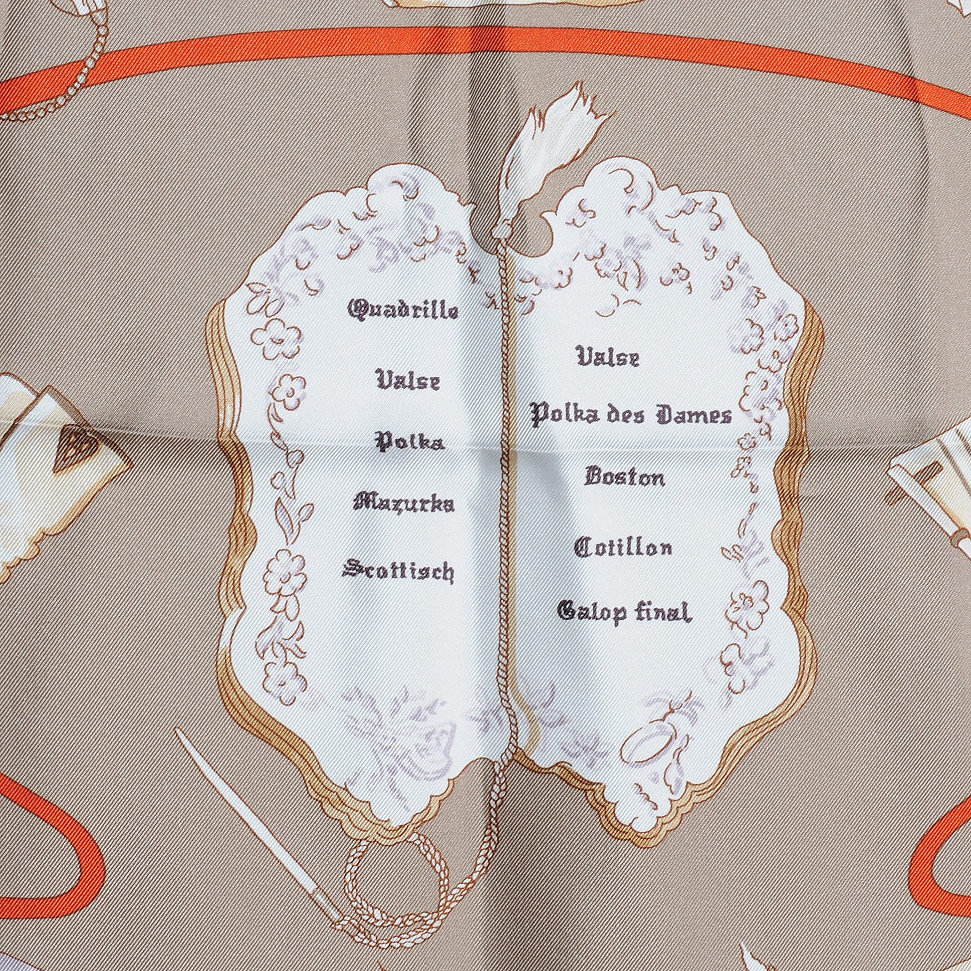 Hermes Silk Carnets de Bal Scarf 90 1 of 8