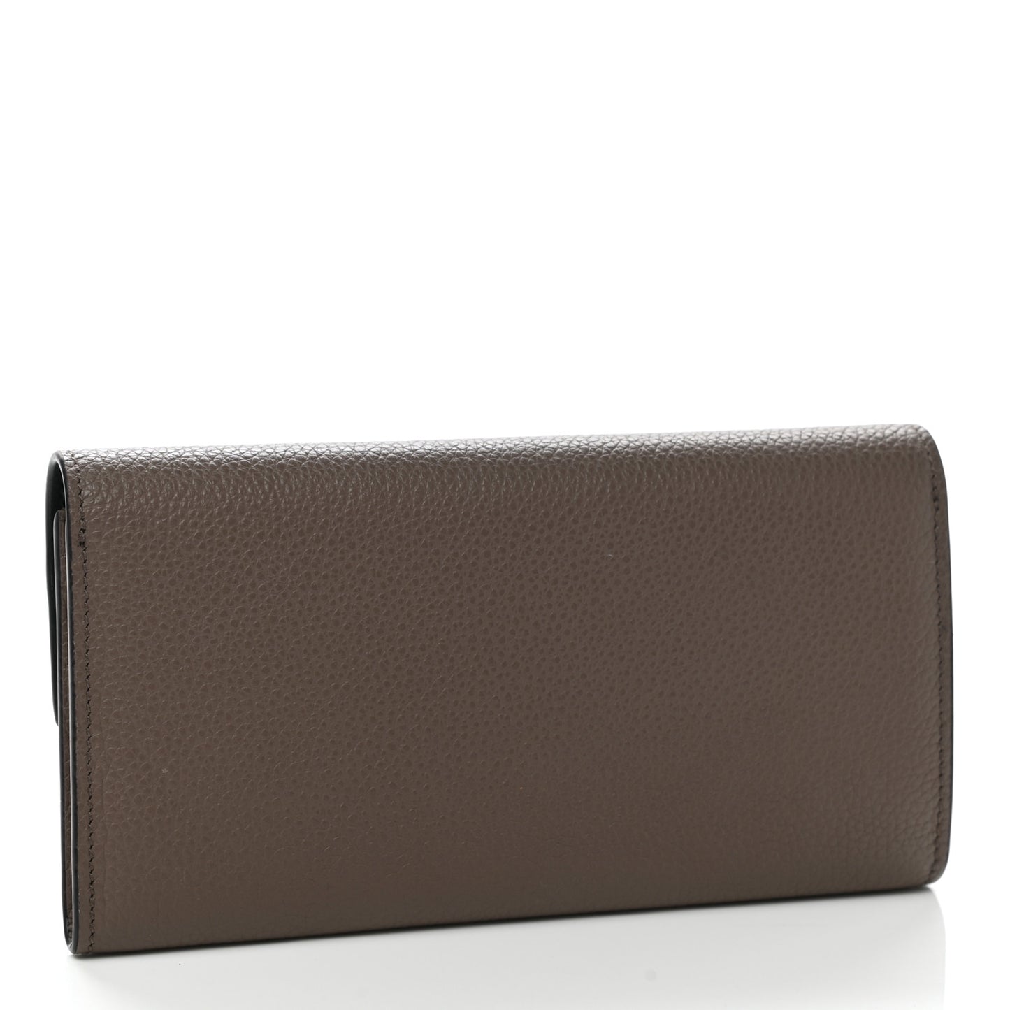 Grained Calfskin Gancini Wallet Caraway Seed