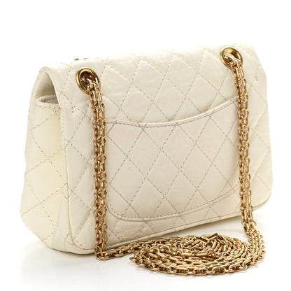 Chanel Aged Calfskin Quilted 2.55 Reissue Mini Flap White 3 of 10