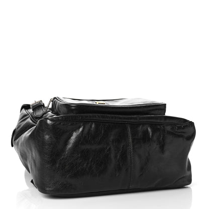 Gucci Fluffy Calfskin Mesh Nylon Medium Morpheus Double Buckle Backpack Black 4 of 10