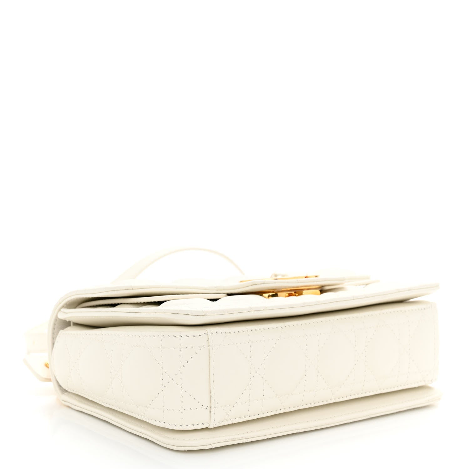Christian Dior Lambskin Cannage Small Jolie Top Handle Bag Latte 4 of 12