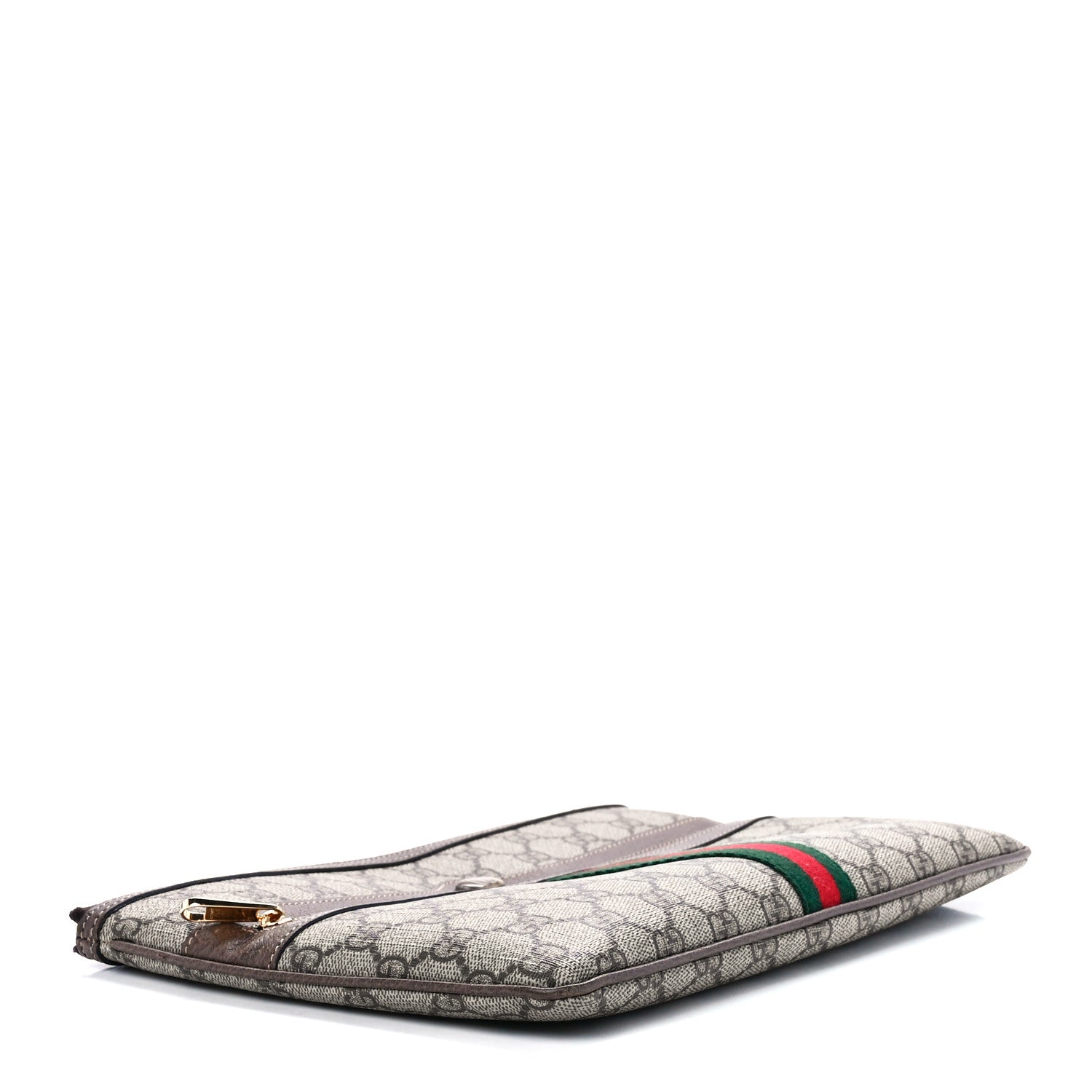 Gucci GG Supreme Monogram Large Ophidia Pouch Clutch Brown 4 of 11
