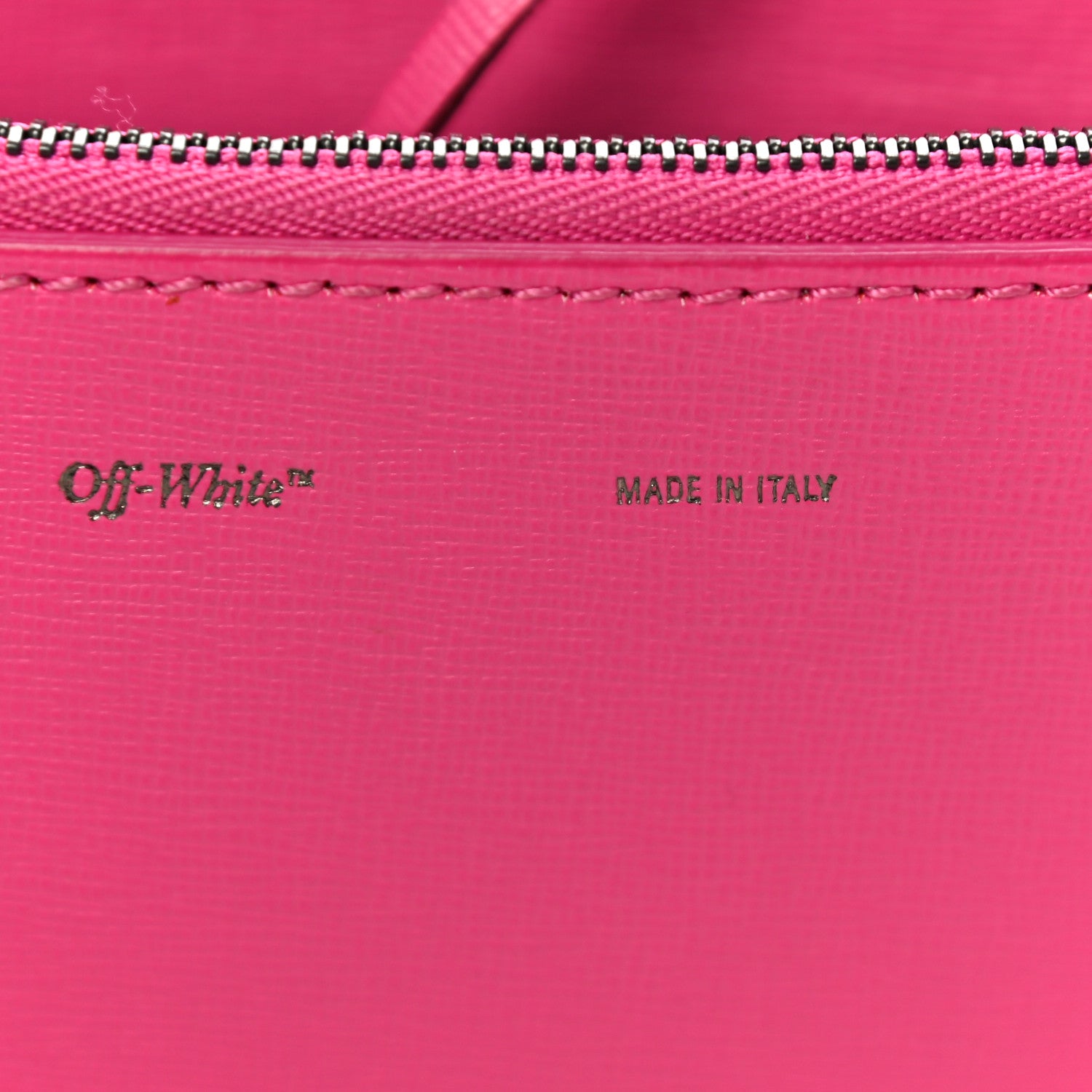 Off-White Saffiano Striped Mini Diag Binder Clip Bag Pink White 9 of 20