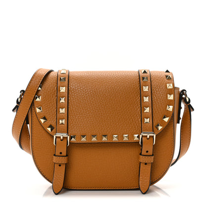 Valentino Garavani Vitello Small Rockstud Satchel Crossbody Bag Light Cuir 1 of 9