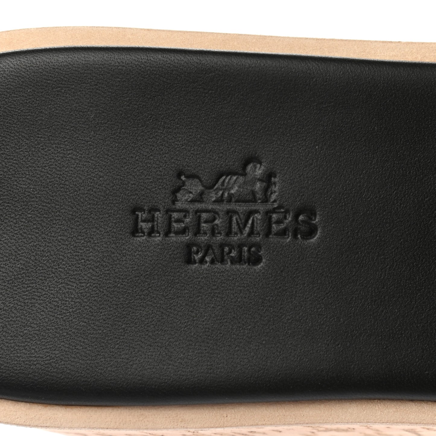 Calfskin Cork Eze 30 Sandals 39 Black