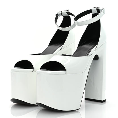 Balenciaga Patent Camden 160mm Platform Pumps 37 White 4 of 11