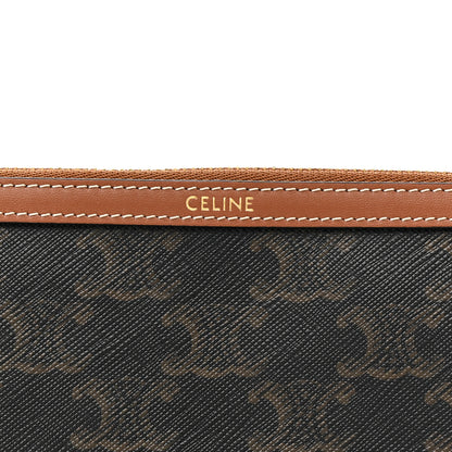 Celine Triomphe Calfskin Long Pouch With Strap Tan 8 of 9