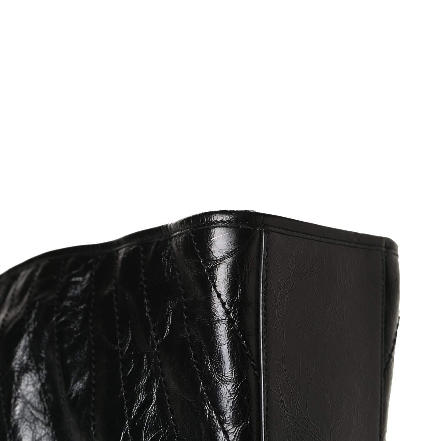 Saint Laurent Crinkled Calfskin Matelasse Monogram Large Niki Shopper Tote Black 13 of 16