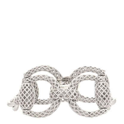 Gucci Sterling Silver Horsebit Diamantissima Bracelet 1 of 4